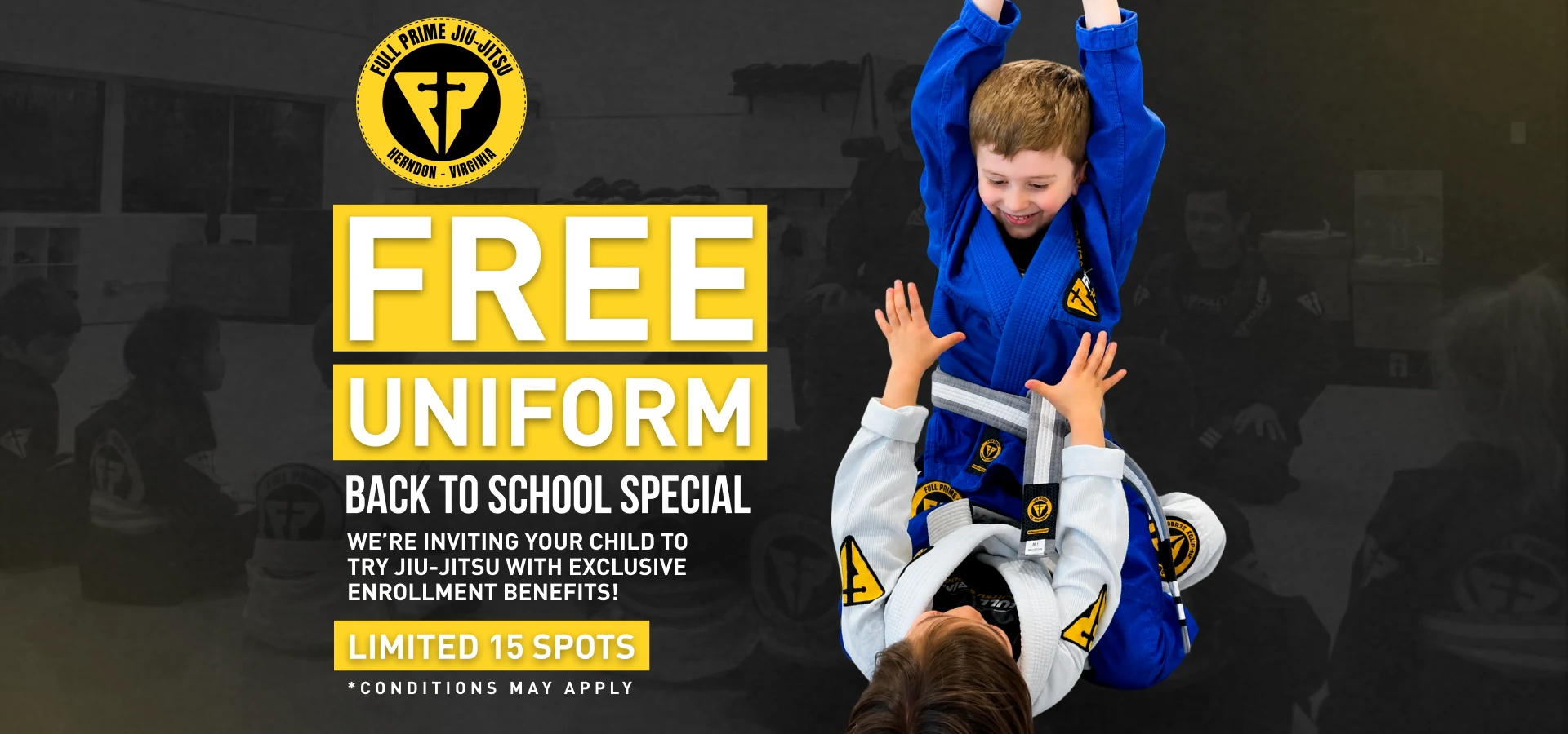 Full Prime Jiu-Jitsu free uniform back to school special